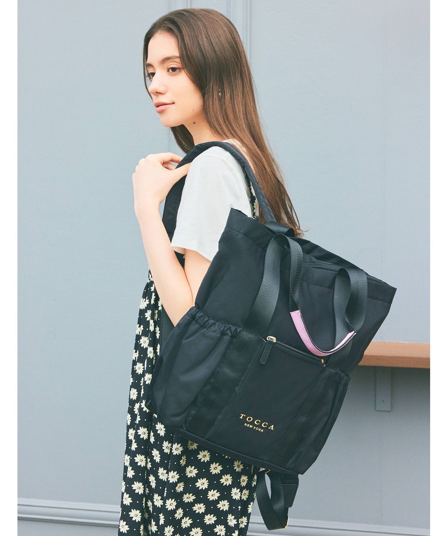 TOCCA 【WEB限定 一部店舗限定】【撥水】CIELO TRAVEL BACKPACK バックパック トッカ バッグ リュック バックパック ブラック ベージュ【送料無料】