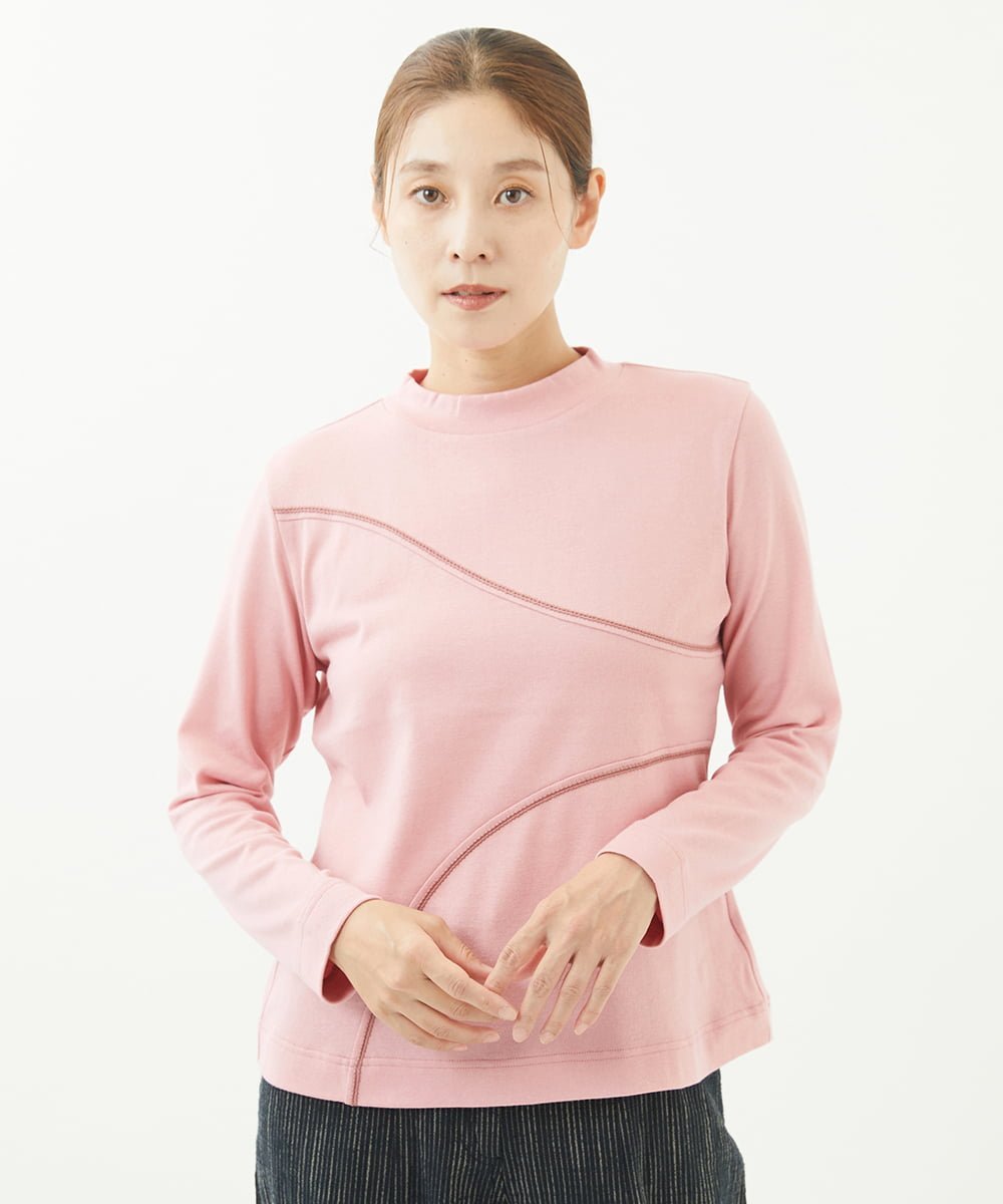 [洗える]リヨメンロフト天竺カットソー ジャンニロジュディーチェ トップス カットソー・Tシャツ ピンク ブルー ホワイト