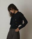 【SALE/40%OFF】GRACE CONTINENTAL モノグラムニットカーディガン グレースコンチネンタル トップス カーディガン ホワイト ブラック【...