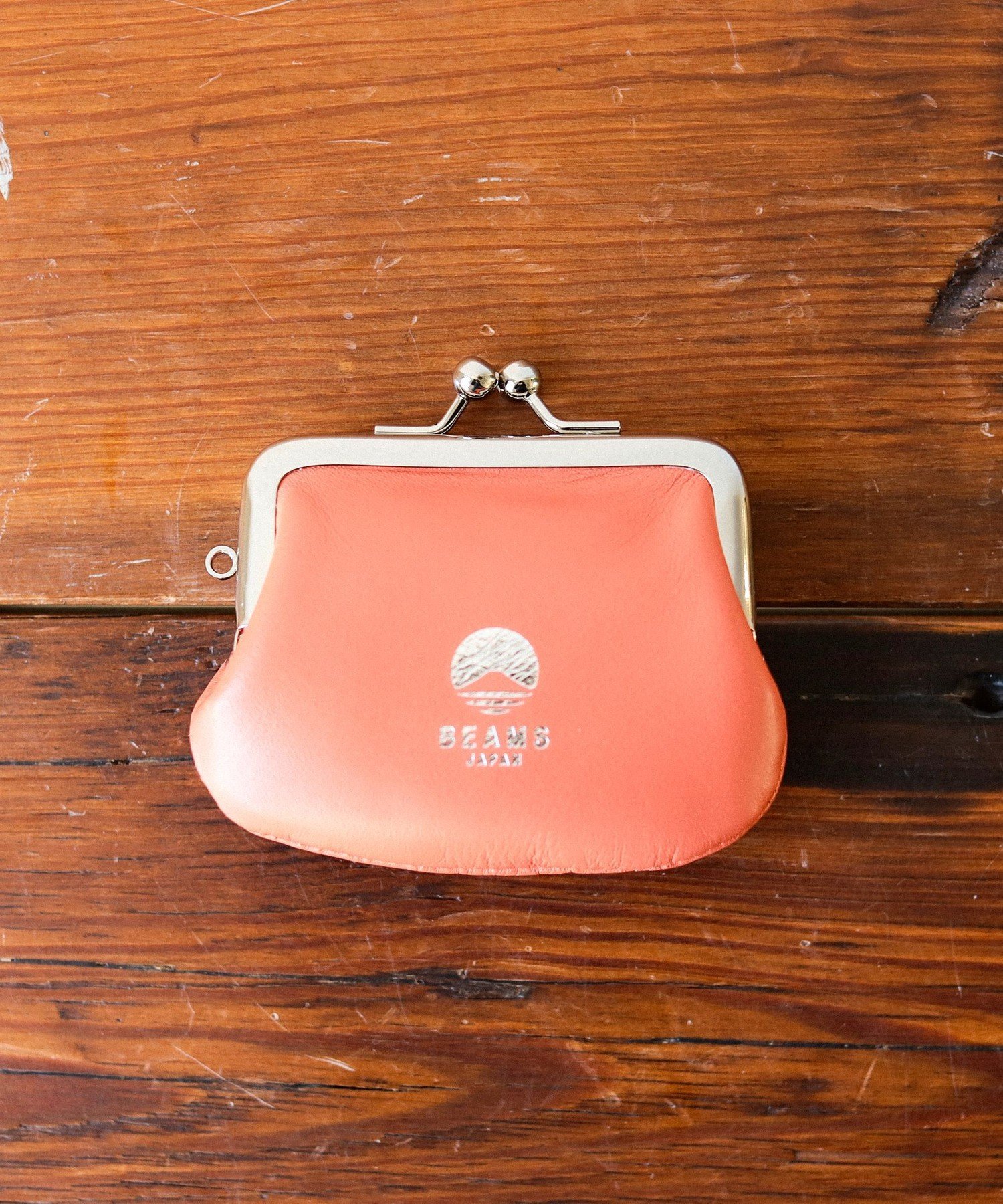 BEAMS JAPAN 【別注】松野屋 / 牛革ミニがま口 ビームス ジャパン 財布・ポーチ・ケース その他の財布・ポーチ・ケース オレンジ ネイビー【送料無料】