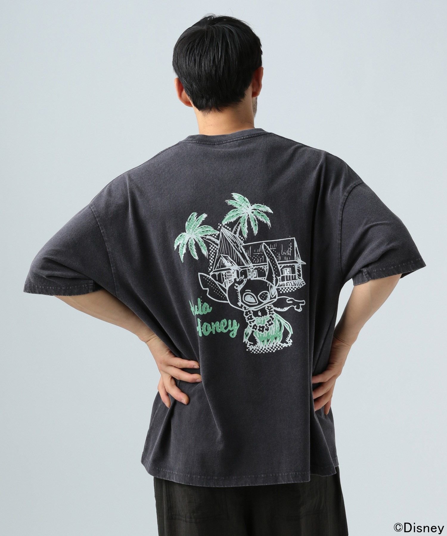 Disney/スティッチデザインTシャツ ベイフロー トップス カットソー・Tシャツ ホワイト ブルー グレー イエロー
