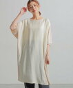 【SALE/70%OFF】studio CLIP 【接触冷感】布帛切り替えハーフスリーブワンピース スタディオクリップ ワンピース・ドレス ワンピース ホワイト