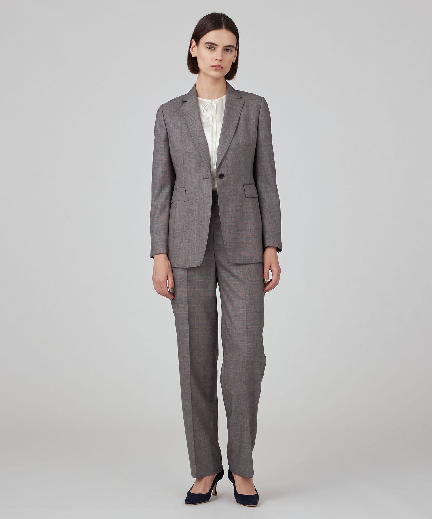 【SALE／40%OFF】TOMORROWLAND collection TASMANIAN GLEN CHECK ノッチドカラージャケット トゥモローランド ジャケット・アウター テーラードジャケット・ブレザー グレー【送料無料】