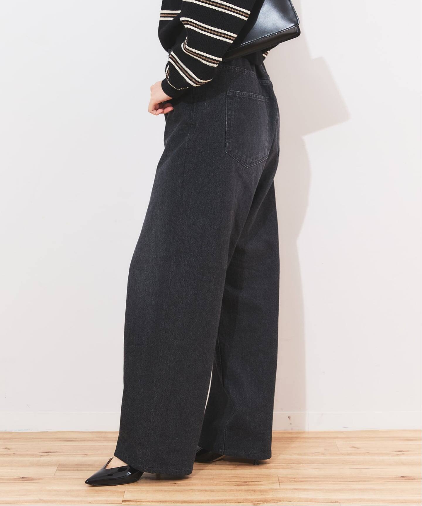 JOURNAL STANDARD L'ESSAGE ルーズデニムパンツ ジャーナルスタンダード レサージュ パンツ ジーンズ・デニムパンツ ブラック ブルー【送料無料】のサムネイル