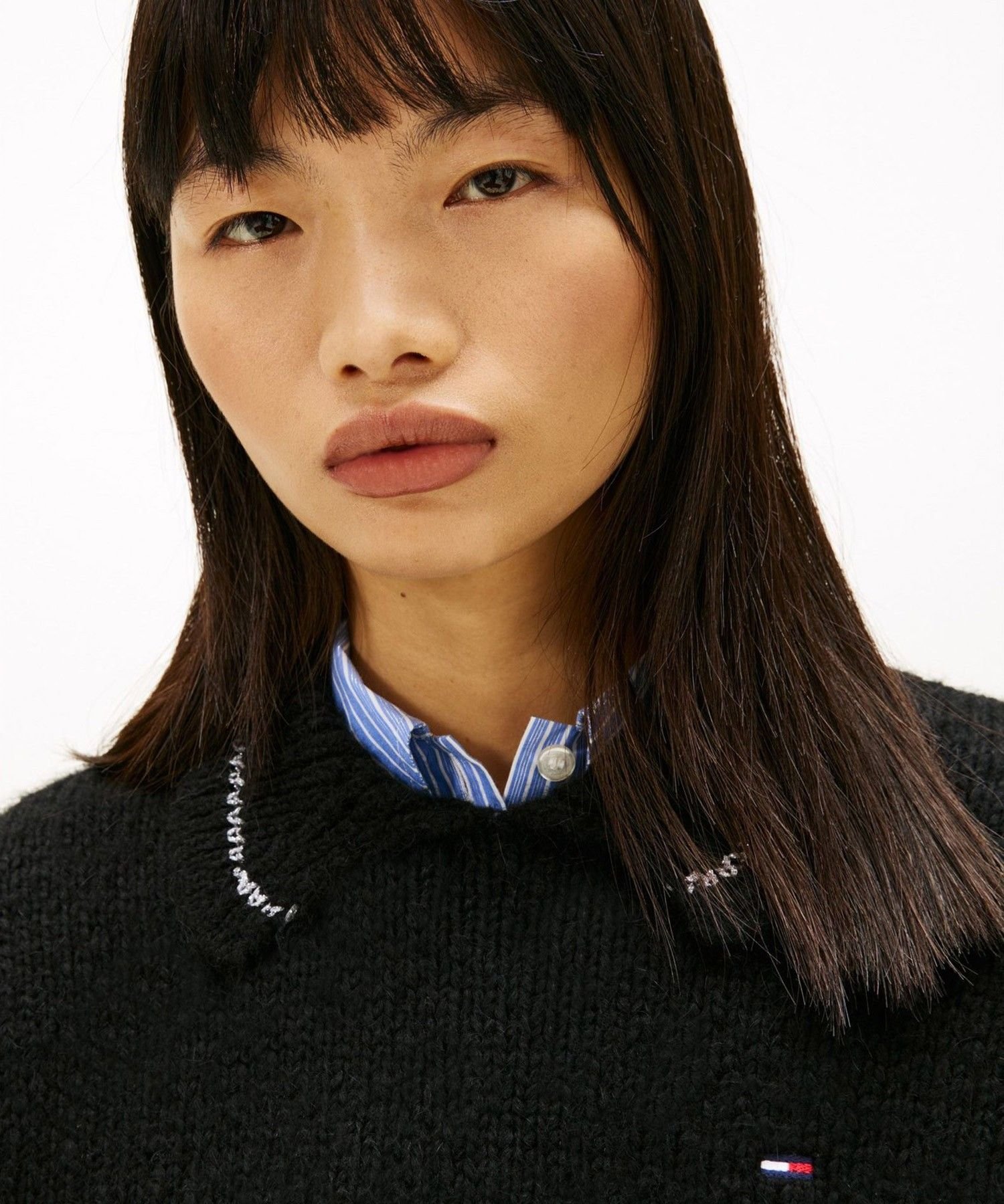 【SALE／20%OFF】TOMMY JEANS オーバーサイズアーガイルポロセーター トミーヒルフィガー トップス ニット ブラック【送料無料】