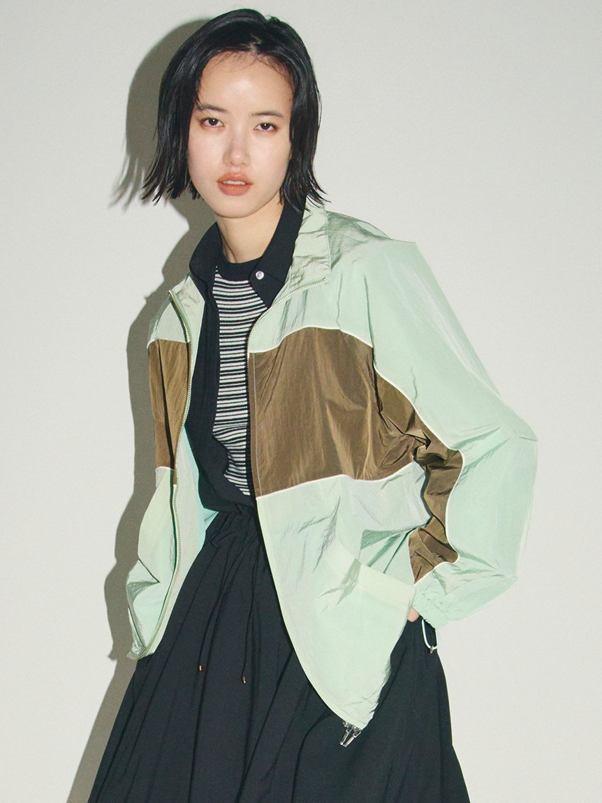 【SALE／50%OFF】Mila Owen ナイロントラックジャケット ミラオーウェン ジャケット・アウター その他のジャケット・アウター ベージュ ブラック【送料無料】 stylife-15520633 Rakuten Fashion サンプル画像2