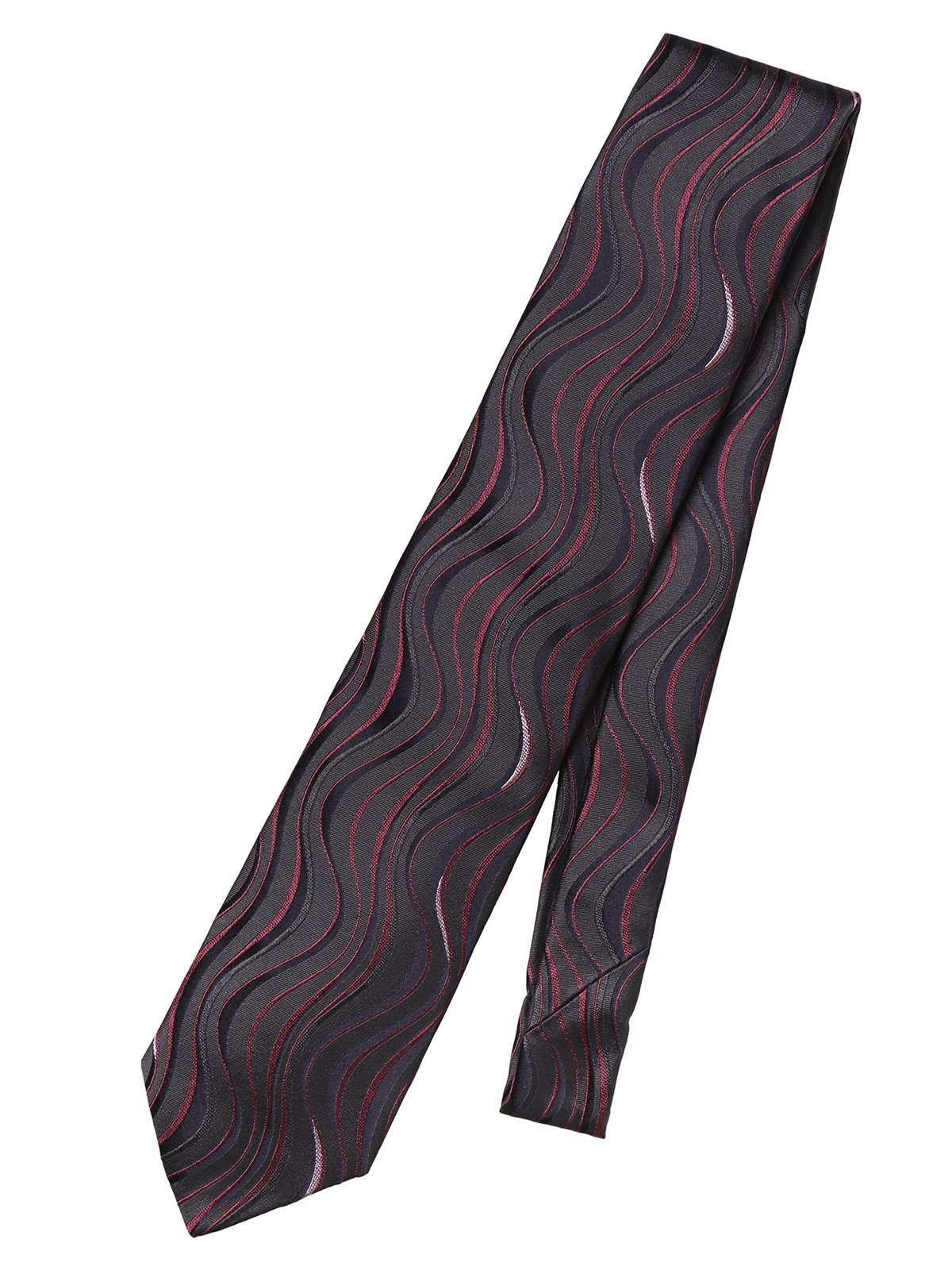 SUIT SQUARE イタリア生地 シルク ジオメ柄 日本縫製 スーツ スクエア スーツ・フォーマル ネクタイ・蝶ネクタイ グレー【送料無料】