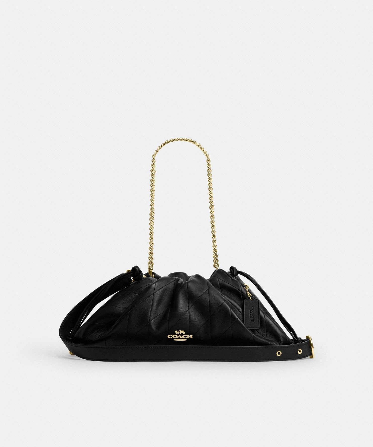 【SALE／35%OFF】COACH OUTLET 【公式】フェイ ラージ ショルダー バッグ・キルティング コーチ　アウトレット バッグ ショルダーバッグ ブラック【送料無料】