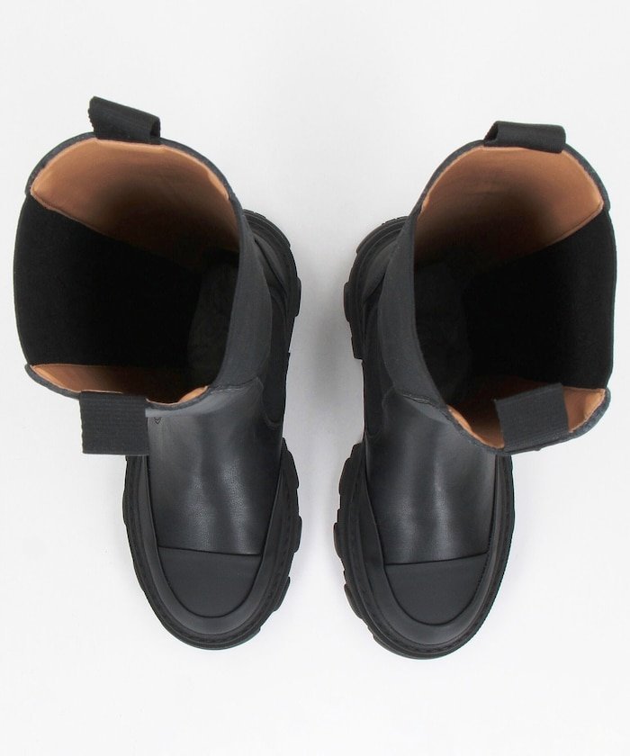 GANNI High Chelsea Boot Black Stitch / チャンキーソール ロングブーツ【36-38サイズ フリークスストア シューズ・靴 ブーツ ブラック【送料無料】
