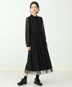 CAROLINA GLASER CAROLINA GLASER / フロッキードット シャツワンピース 24SS カロリナ グレイサー ワンピース ドレス ワンピース ブラック【送料無料】