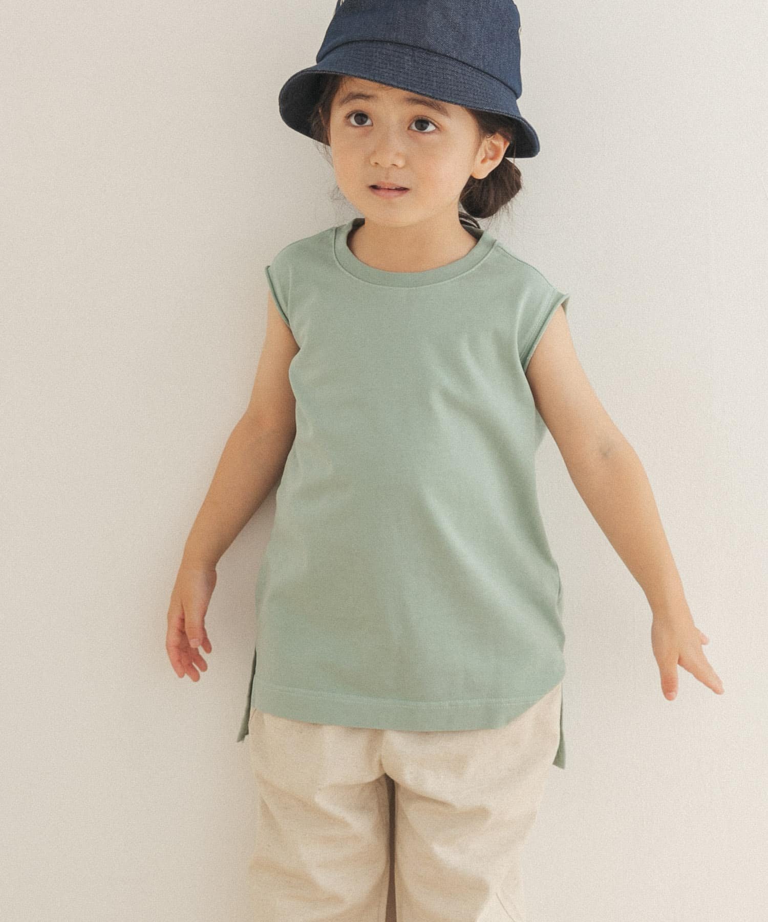 楽天Rakuten Fashion【SALE／40％OFF】URBAN RESEARCH DOORS ピグメントノースリーブカットソー（KIDS） アーバンリサーチドアーズ トップス その他のトップス グリーン グレー