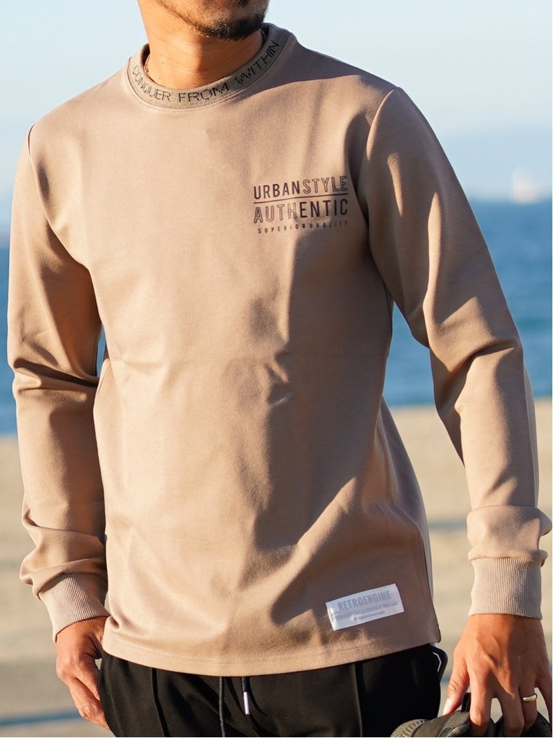 Retro Engine Retro Engine/(M)Neck Logo Punch SW PULL アダムスジャグラー トップス スウェット・ト..