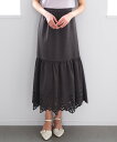 【SALE/70%OFF】MISCH MASCH 【2024春夏新作】ヒートカット裾切替スカート/MM427205 ミッシュマッシュ スカート ミディアムスカート ブラウン ピンク ブルー(4)