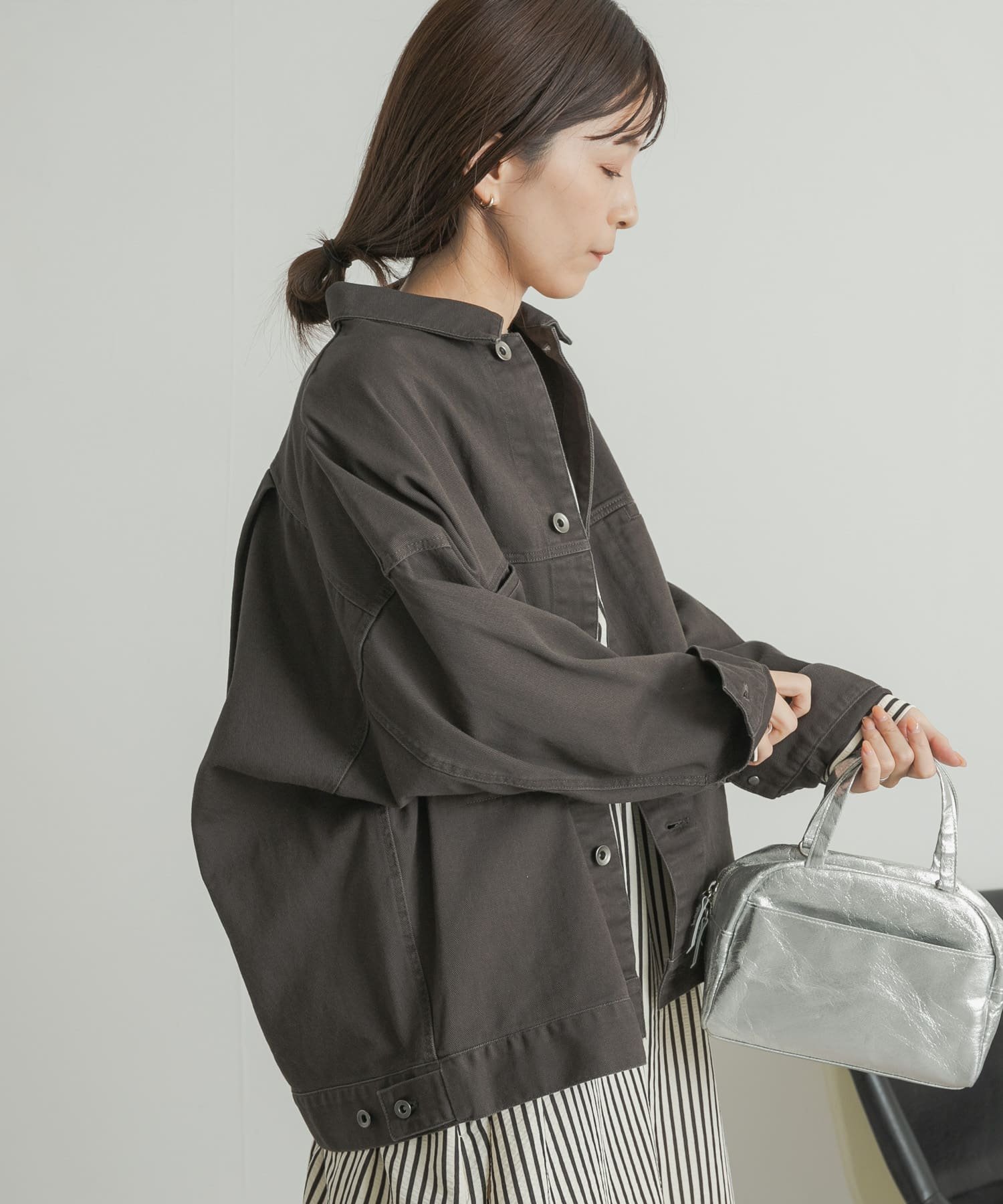 【SALE／50%OFF】URBAN RESEARCH DOORS コットンツイルドルマンジャケット アーバンリサーチドアーズ ジャケット・アウター ブルゾン・ジャンパー グレー ベージュ【送料無料】のサムネイル