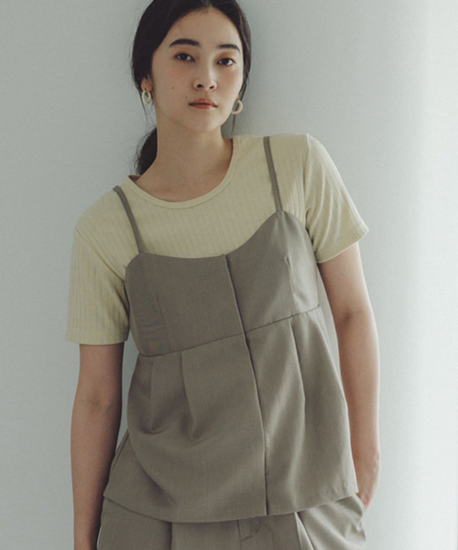 daily CLIP 【daily CLIP】キャミソールビスチェ スタディオクリップ トップス ベスト・ジレ グレー ベ..