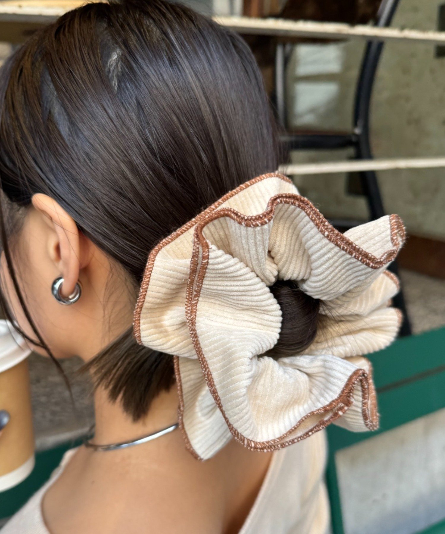 CIAOPANIC TYPY lilコーデュロイボリュームシュシュ チャオパニックティピー アクセサリー・腕時計 その他のアクセサリー・腕時計 ブラウン ブラック