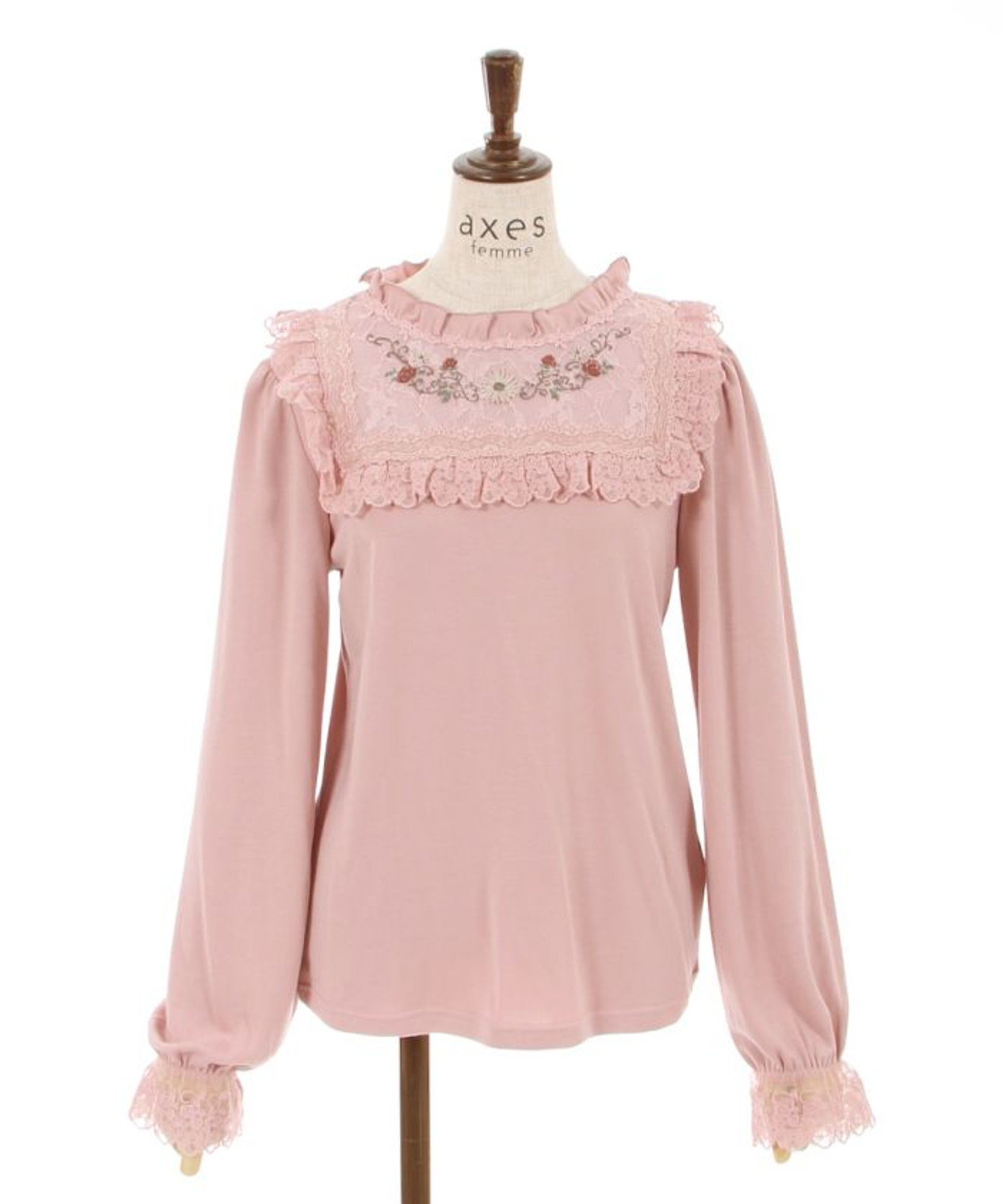 【SALE／40%OFF】axes femme ガーベラ*オータムローズPO アクシーズファム トップス カットソー・Tシャツ ホワイト ピンク ネイビーのサムネイル