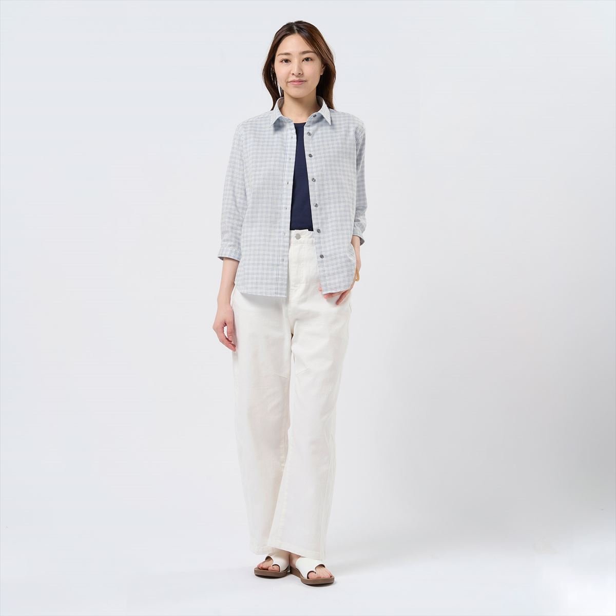 Pitta Re:) 【Pitta Re:)】 カジュアルシャツ ふわっとガーゼシャツ 七分袖 綿100% レディース BL02J112AB24R4G-38 トーキョーシャツ トップス シャツ・ブラウス グレー