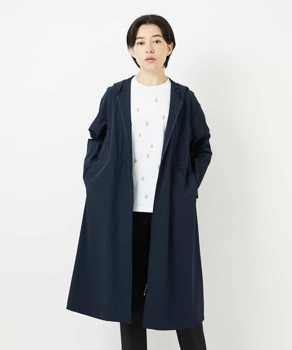 （小さいサイズ） [撥水加工]ナイロンリぺレントロングコート メゾンドゥサンク ジャケット・アウター その他のジャケット・アウター カーキグリーン ネイビー