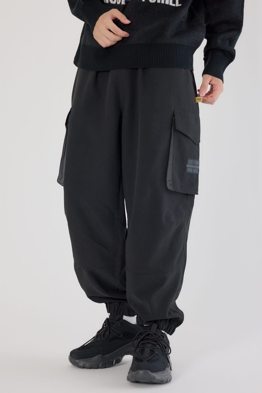 RODEO CROWNS WIDE BOWL ピーチスキンカーゴJOGパンツ ロデオクラウンズワイドボウル パンツ その他のパンツ ブラック ベージュ カーキグリーン【送料無料】のサムネイル