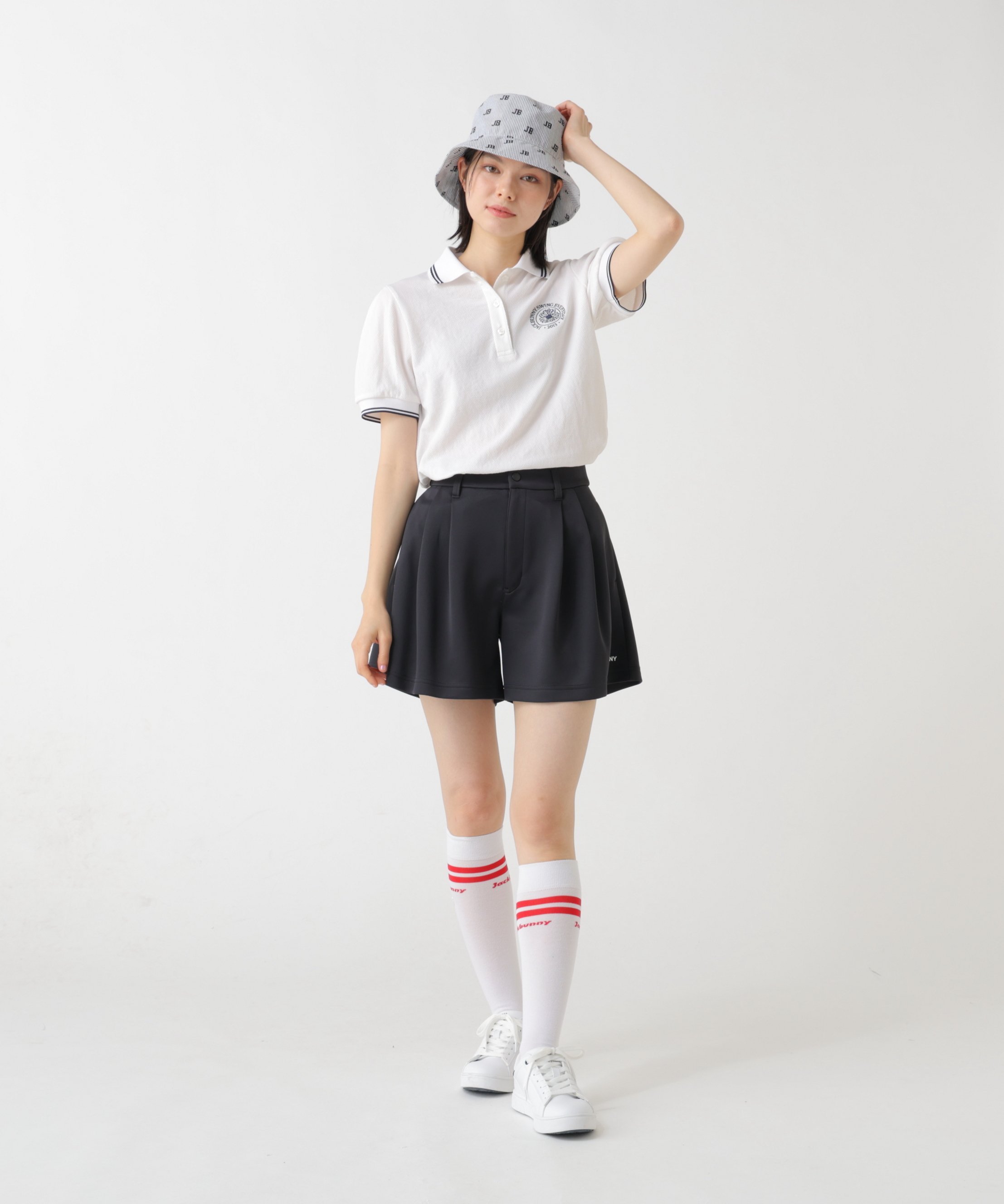 Jack Bunny!! 軽量ソフトダンボールショートパンツ ジャックバニー パンツ その他のパンツ ブラック ホワイト