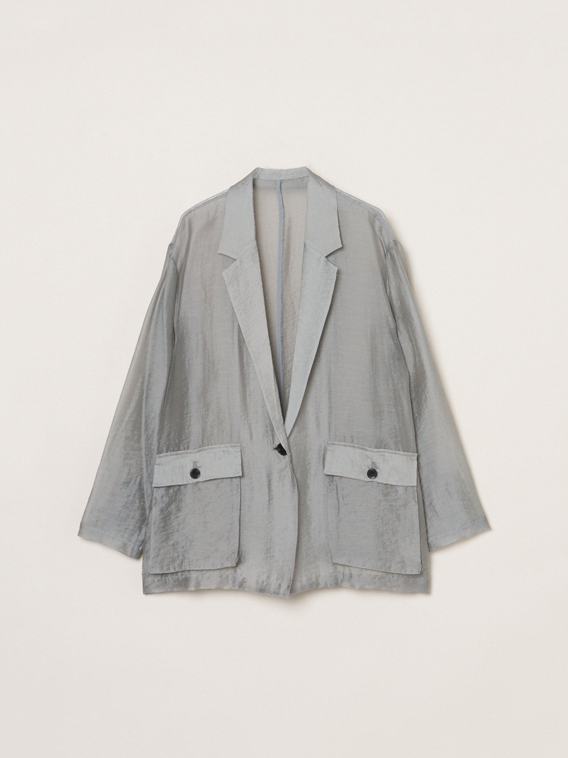 three dots Shiny shirt jacket スリードッツ ジャケット・アウター その他のジャケット・アウター ネイビー ブラウン ベージュ ホワイト