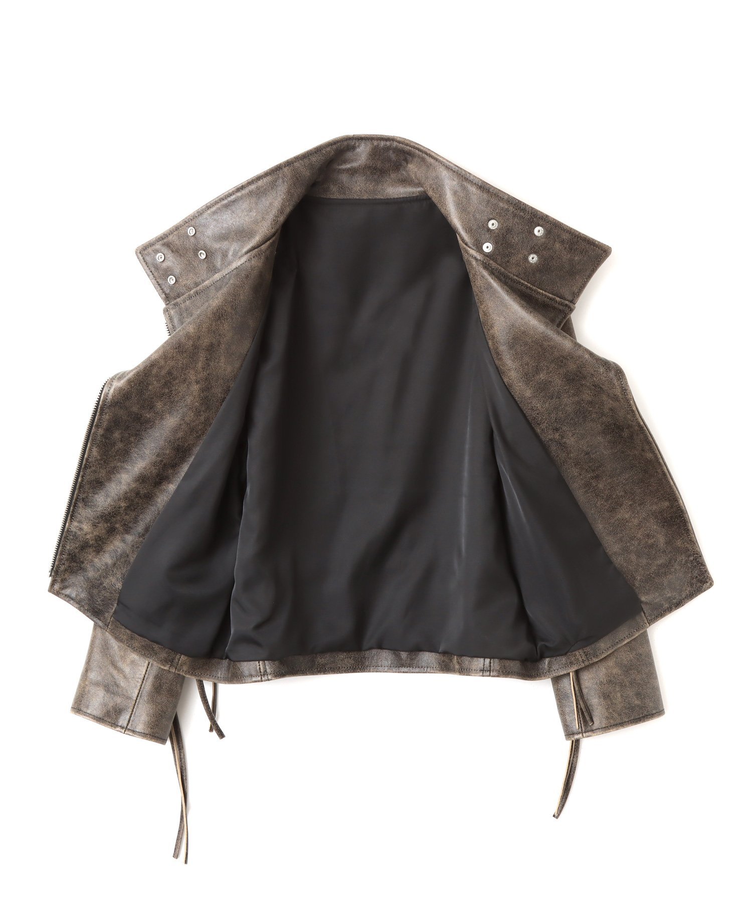 atmos pink atmos pink Distressed Leather Jacket BROWN アトモス ジャケット・アウター その他のジャケット・アウター ブラウン
