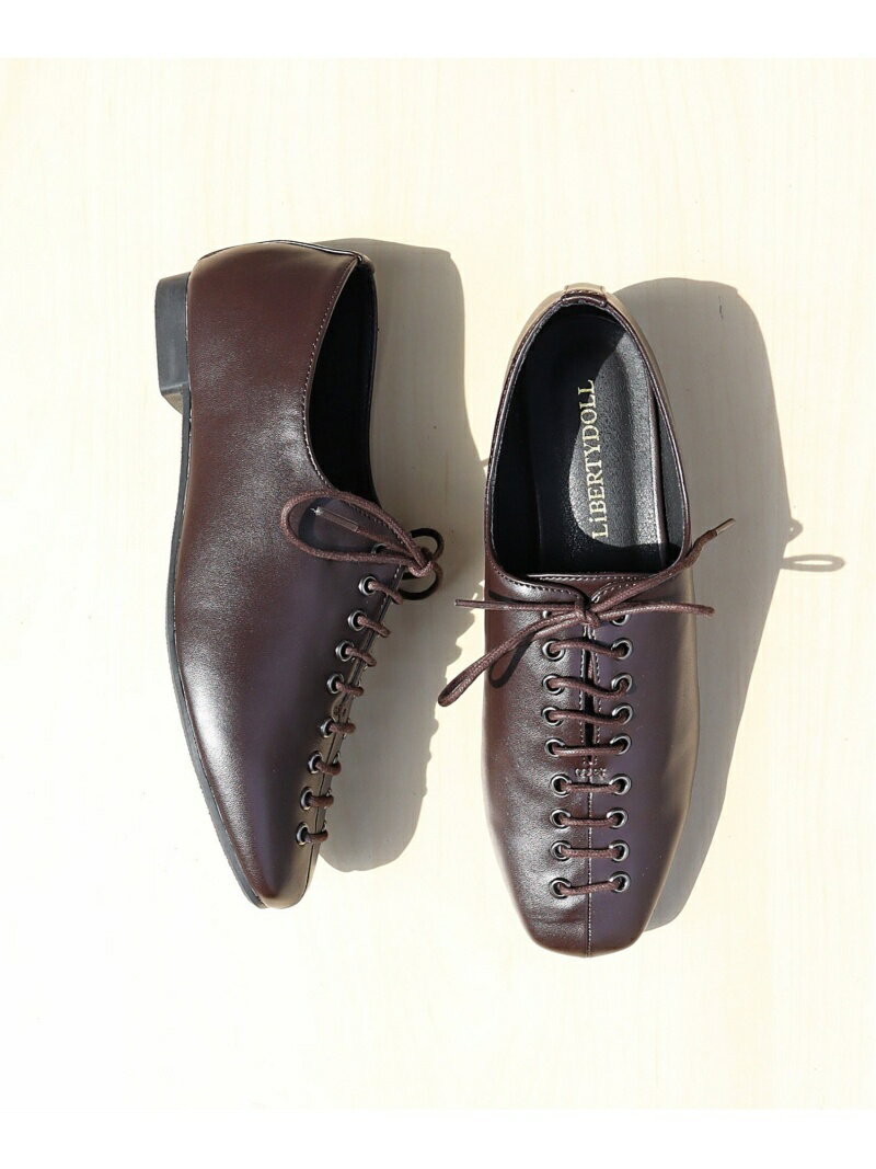 【SALE／20%OFF】LibertyDoll トゥレースアップバブーシュ ☆3024 サンエーフットウェアー シューズ・靴 パンプス ブラック ホワイト ブラウン
