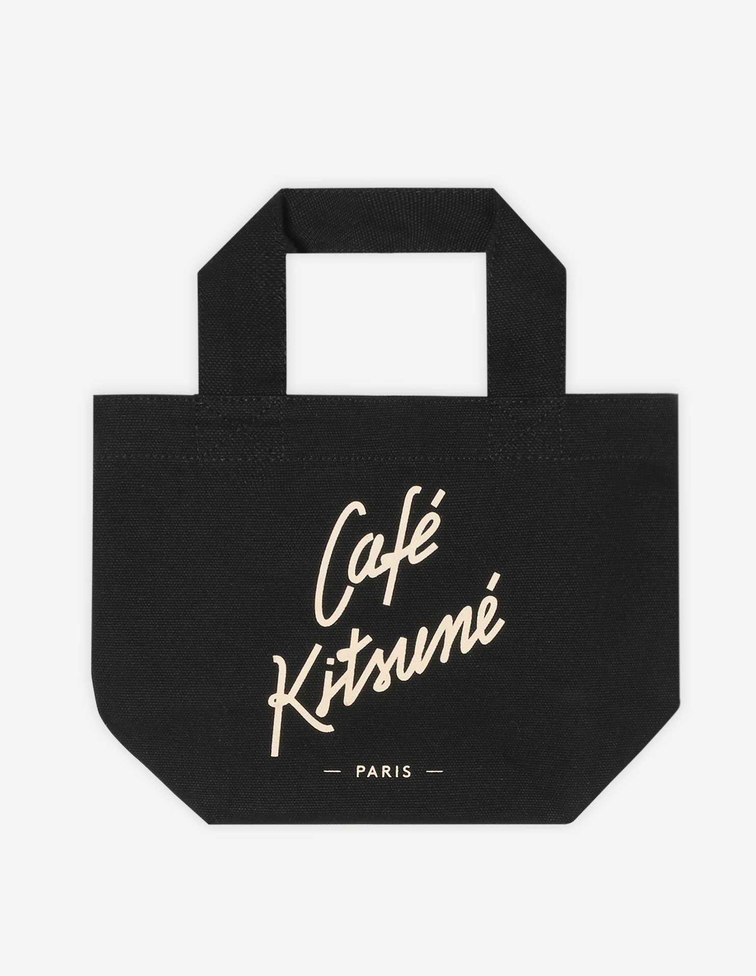 CAFE KITSUNE Cafe Kitsune/ U CAFE KITSUNE MINI TOTE メゾン キツネ バッグ トートバッグ ブラック ホワイト