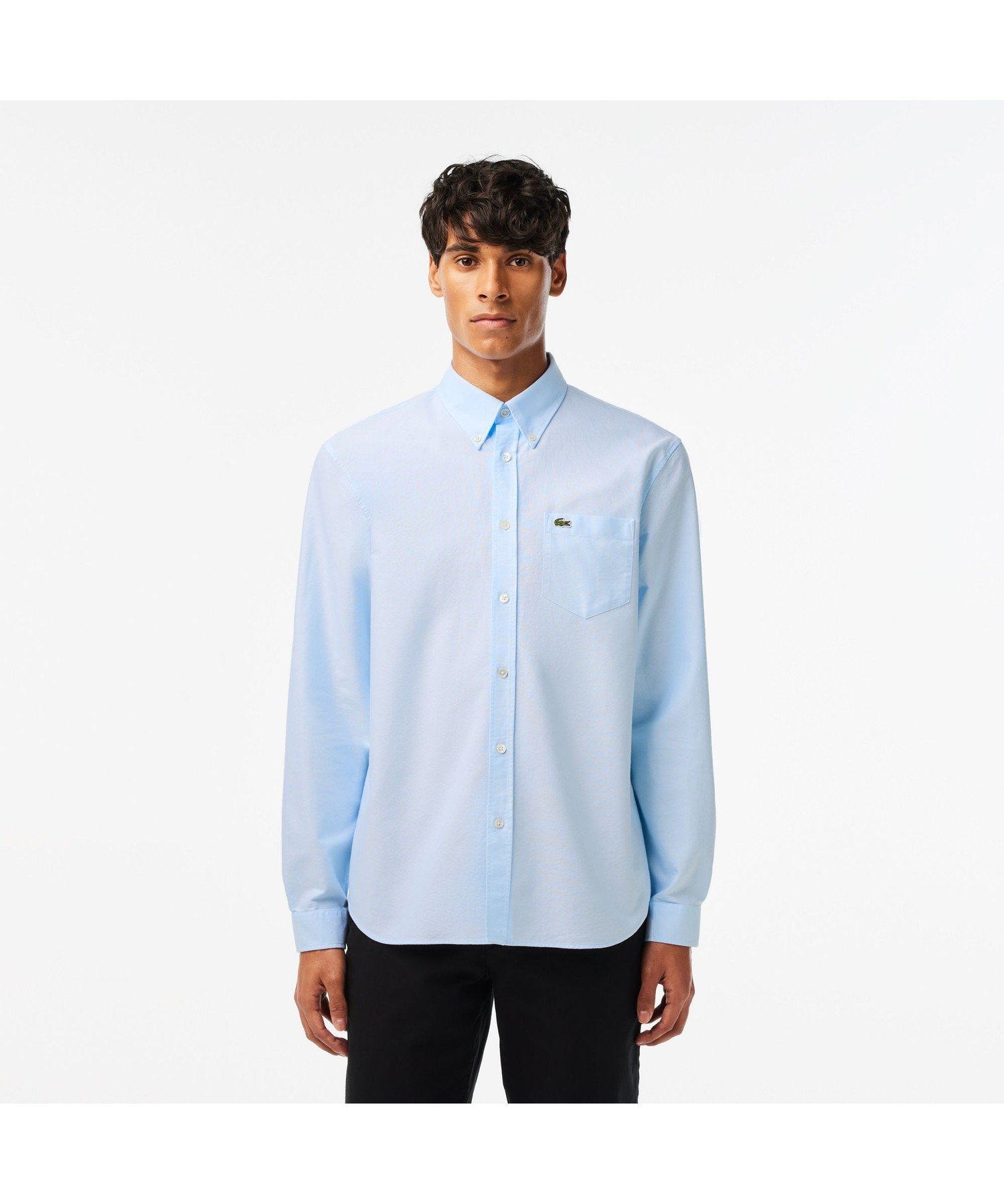 【SALE／40%OFF】LACOSTE オックスフォードボタンダウンシャツ ラコステ トップス シャツ・ブラウス ブルー ホワイト【送料無料】