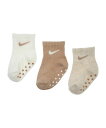 NIKE ソックス(10-12cm) NIKE(ナイキ) CORESWOOSH INFANT/TODDLER ANKLE3 ルーキーユーエスエー 靴下・レッグウェア 靴下 ベージュ グレー ホワイト