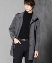 【SALE／30 OFF】MK MICHEL KLEIN homme グレンチェックボンディングコート ミッシェルクランオム ジャケット アウター その他のジャケット アウター グレー【送料無料】