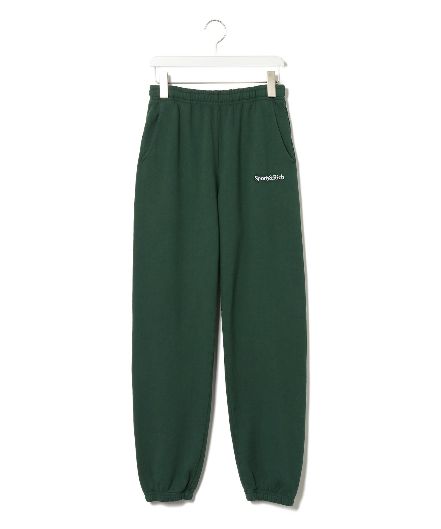 ADAM ET ROPE' FEMME 【SPORTY&RICH】Serif Logo Embroidered Sweatpant アダムエロペ パンツ その他のパンツ グリーン【送料無料】