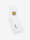 Maison Kitsune Maison Kitsune/(M)FOX HEAD SOCKS メゾン キツネ 靴下・レッグウェア 靴下 ホワイト【送料無料】
