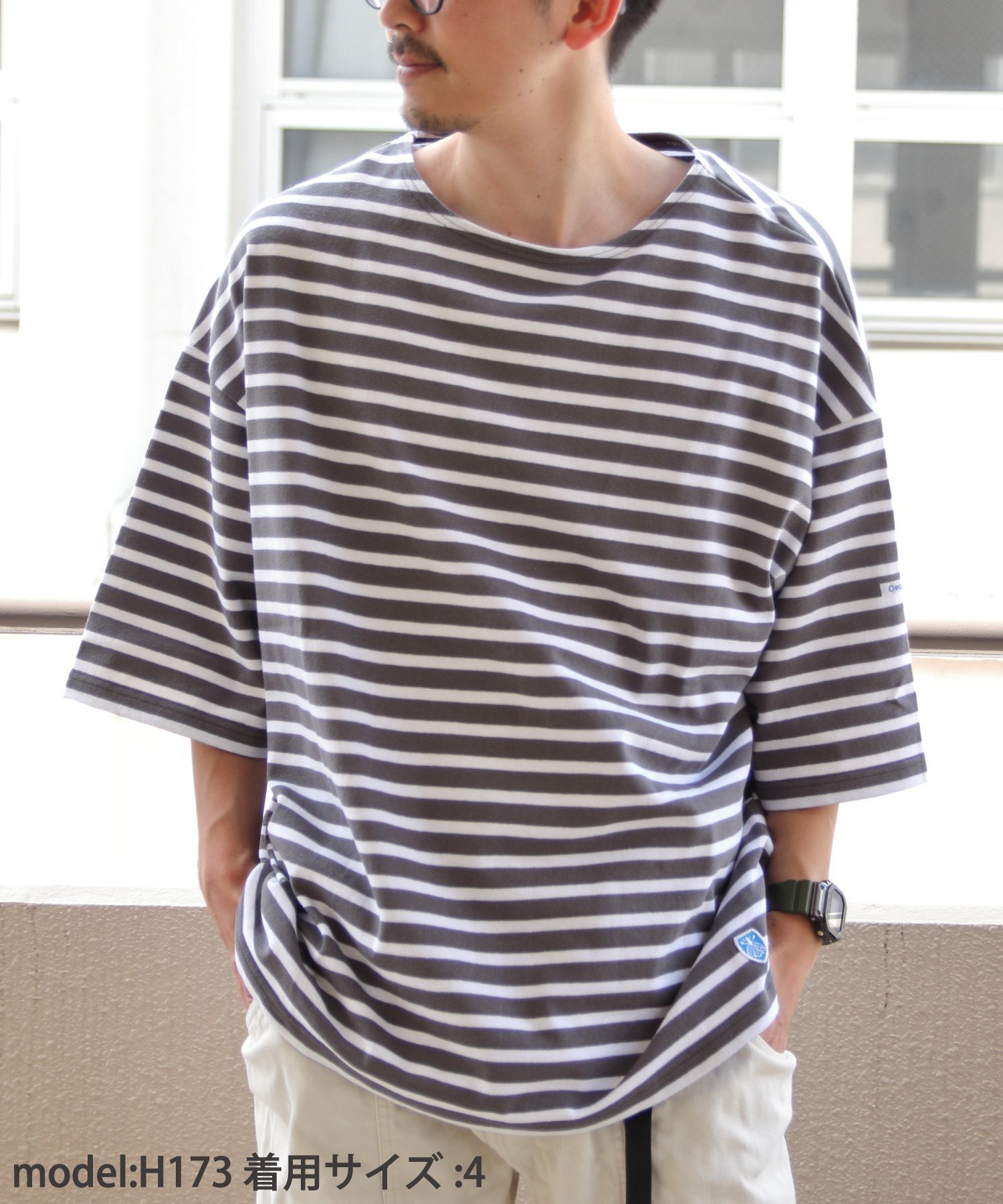 楽天Rakuten FashionORCIVAL ORCIVAL/（M）WIDE BODY BOATNECK B263 BORDER ステップス トップス カットソー・Tシャツ グレー ホワイト【送料無料】