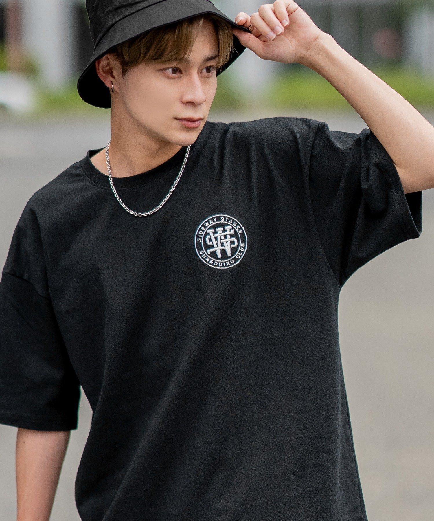【SALE／25%OFF】SIDEWAY STANCE SIDEWAY STANCE サイドウェイスタンス 刺しゅう サークルロゴ 半袖Tシャツ インプローブス トップス カットソー・Tシャツ パープル ホワイト グレー ブラック
