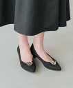 【SALE/30%OFF】grove メタルパーツパンプス【シューズクリップ取り外し可】 グローブ シューズ・靴 パンプス ベージュ ブラック【送料無料】