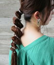 【SALE/10%OFF】colleca la メタルボール コイルヘアフック/ヘアカフ コレカラ ヘアアクセサリー その他のヘアアクセサリー グレー シルバー