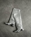【SALE/40%OFF】MAYSON GREY REMMEメタリックワイドミドルロングブーツ メイソングレイ シューズ・靴 その他のシューズ・靴 シルバー【送料無料】(4)
