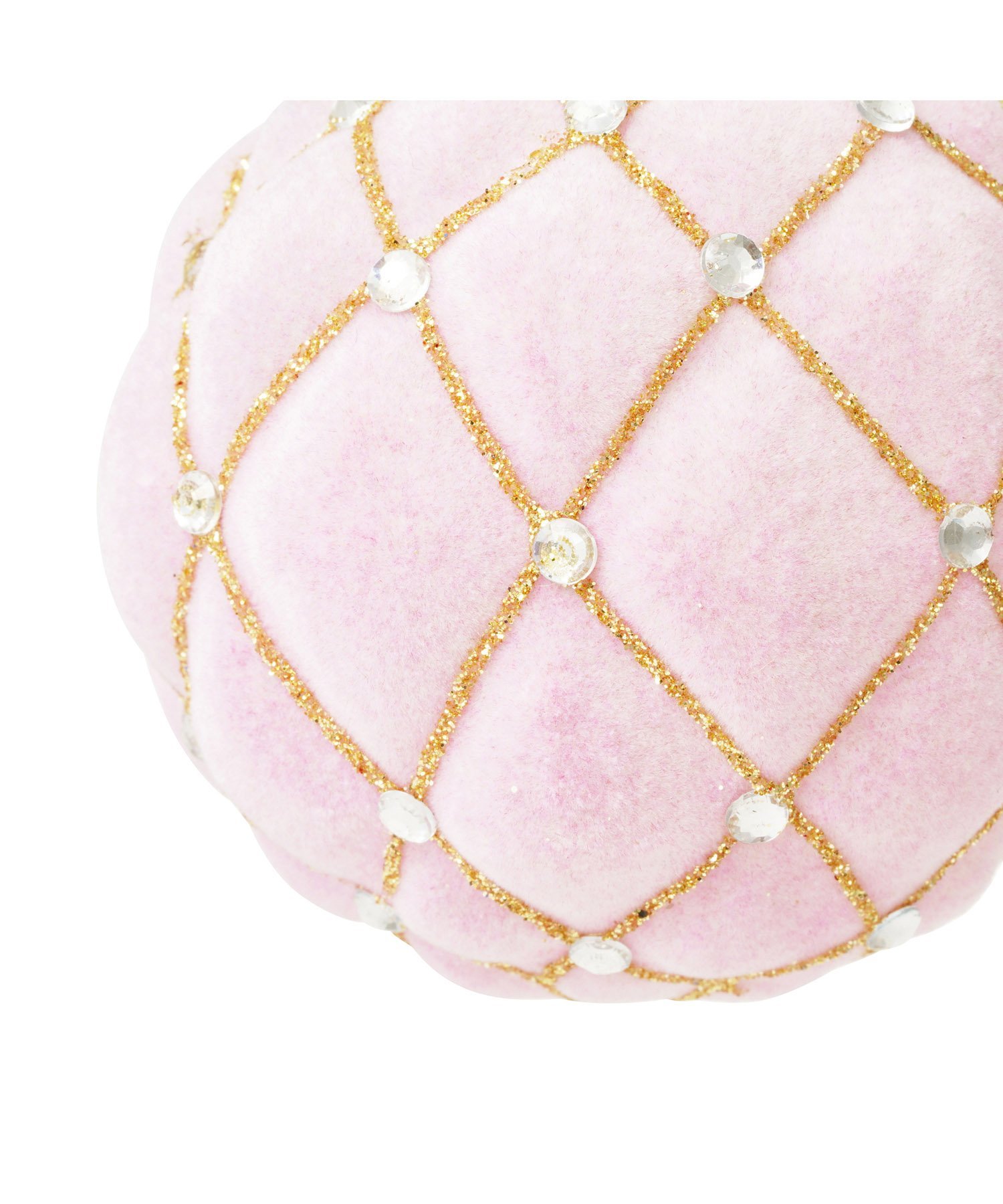 ガラスオーナメント ベルベット ピンク