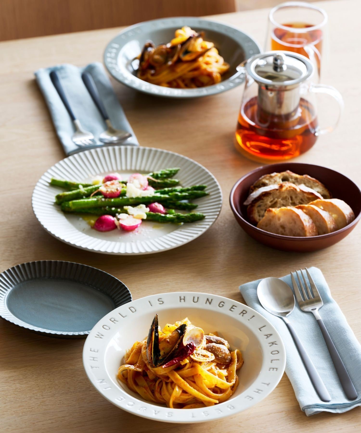 【SALE／5%OFF】LAKOLE 【美濃焼き】LOGOパスタカレー皿 ラコレ 食器・調理器具・キッチン用品 食器・皿 グレー ホワイト stylife-14913791 Rakuten Fashion サンプル画像3