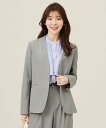 【SALE/20%OFF】ANY SIS S 【洗える】褒めらレディノーカラー ジャケット エニィスィス ジャケット・アウター ノーカラージャケット グレー ネイビー ベージュ【送料無料】