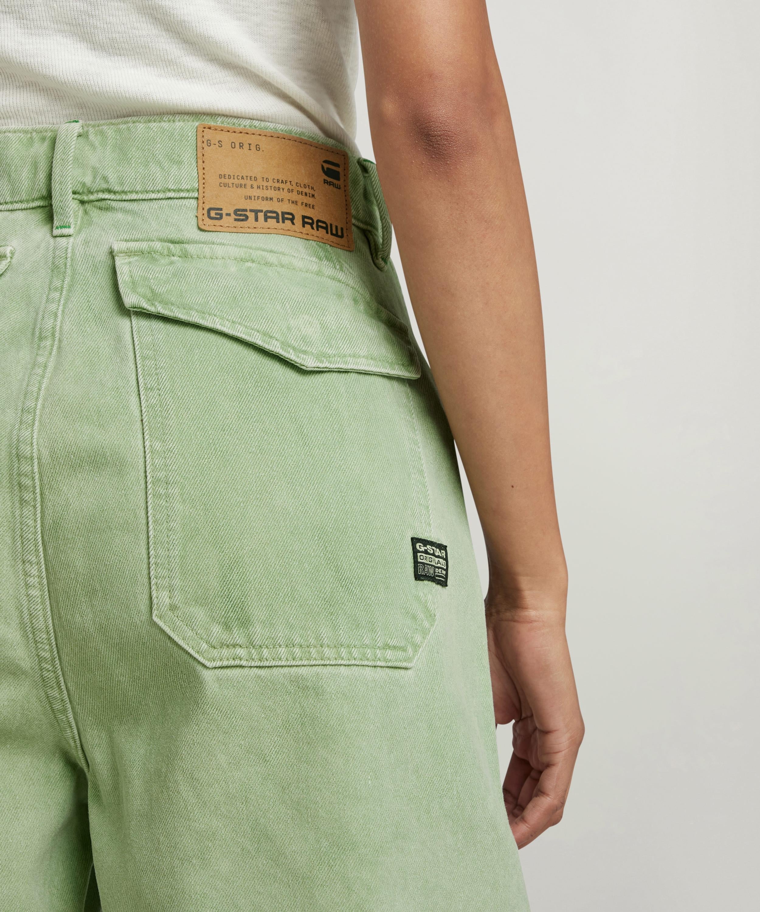 【公式ショップ】FATIGUE SHORTS/ファティーグパンツ/デニムショーツ ジースターロゥ パンツ ジーンズ・デニムパンツ グリーン
