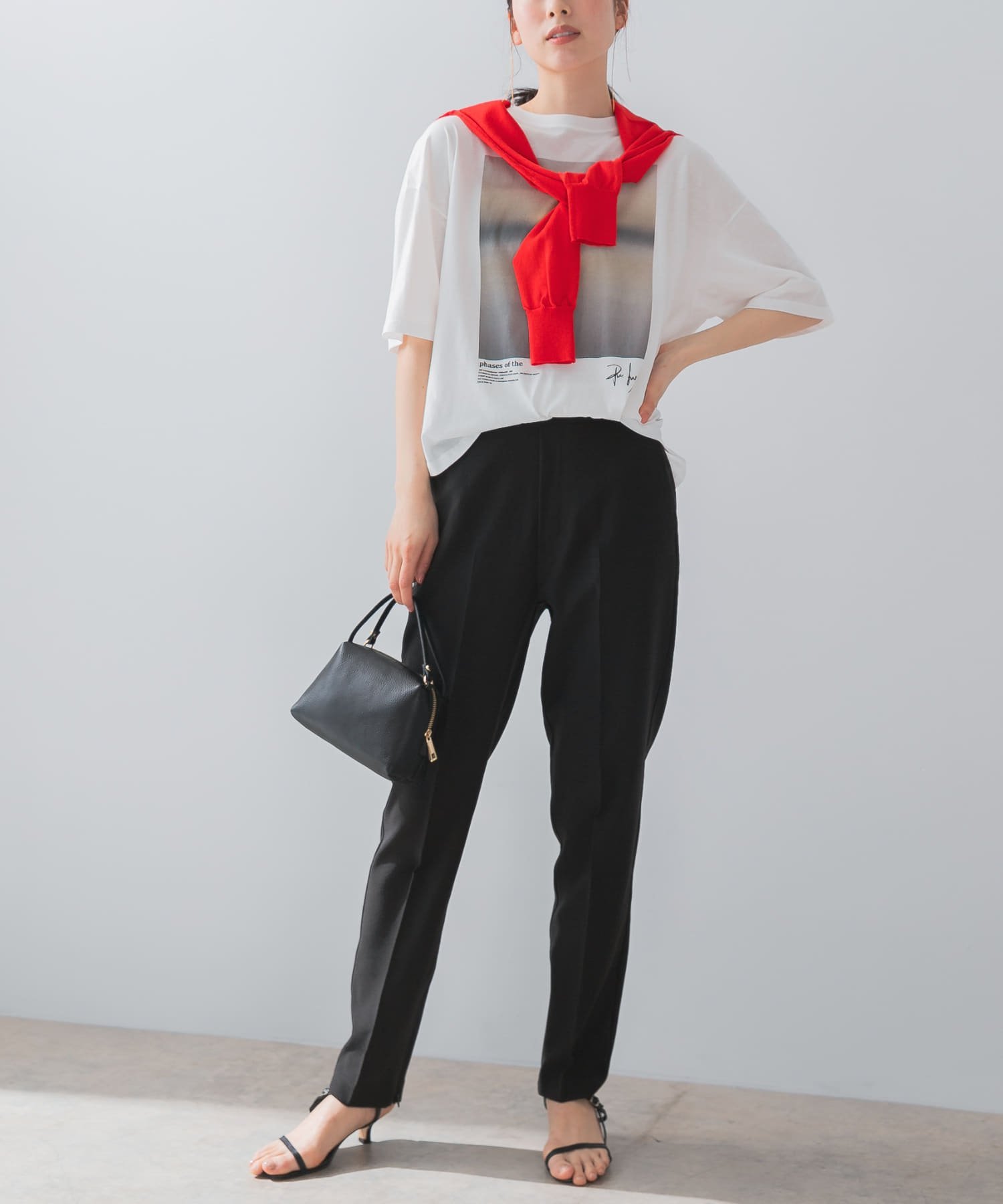 【SALE／50%OFF】URBAN RESEARCH ROSSO 『UR TECH DRYLUXE』F by ROSSO センタープレスストレートパンツ アーバンリサーチロッソ パンツ その他のパンツ ブラック ベージュ【送料無料】