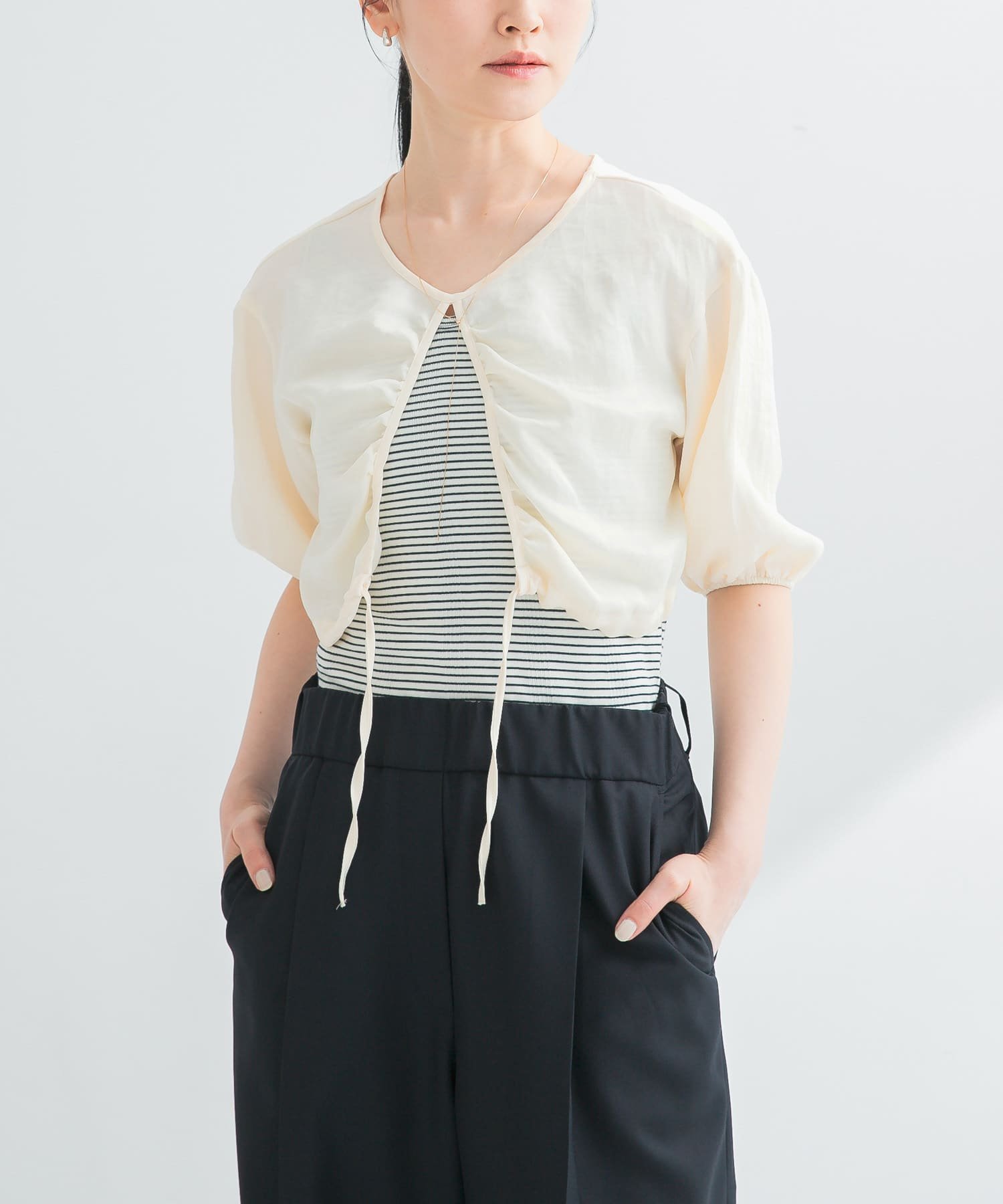 【SALE／55%OFF】URBAN RESEARCH RITA ROW LUMEN TOP アーバンリサーチ トップス シャツ・ブラウス ベージュ【送料無料】
