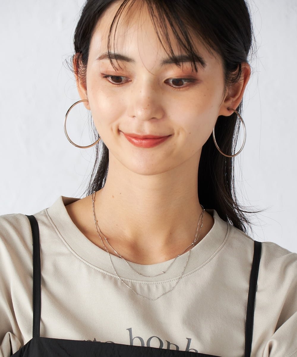 【SALE／20%OFF】a.v.v 変形ダブルチェーンネックレス アー・ヴェ・ヴェ アクセサリー・腕時計 ネックレス ゴールド シルバー