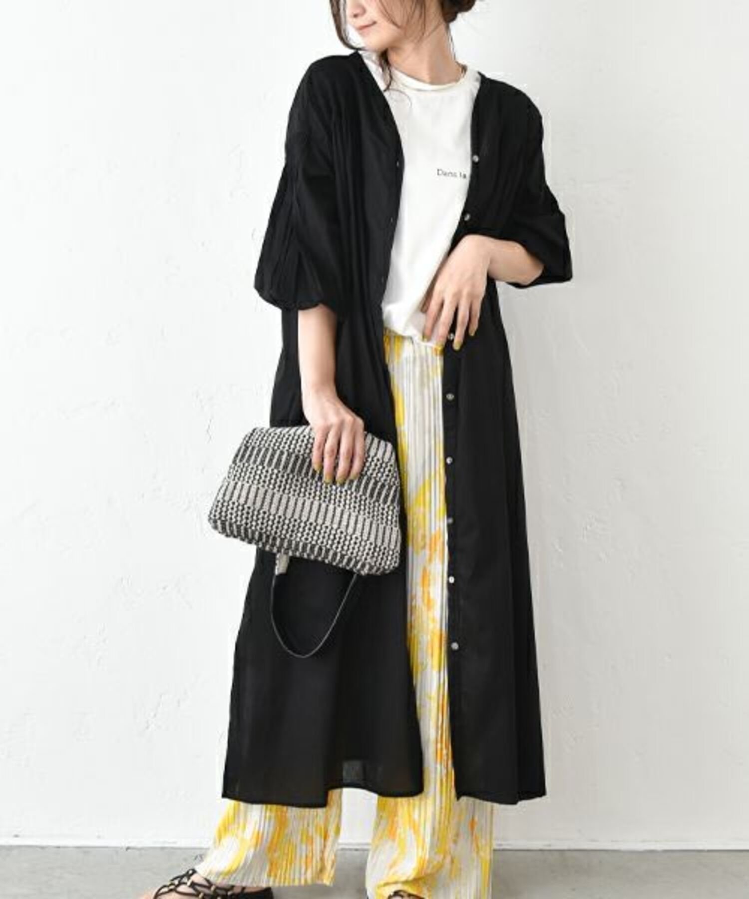 HUMS HUMS｜タックギャザーシャツワンピース [[WOA2583]][C] ハグハグ ワンピース・ドレス シャツワンピース ブラック ブルー【送料無料】