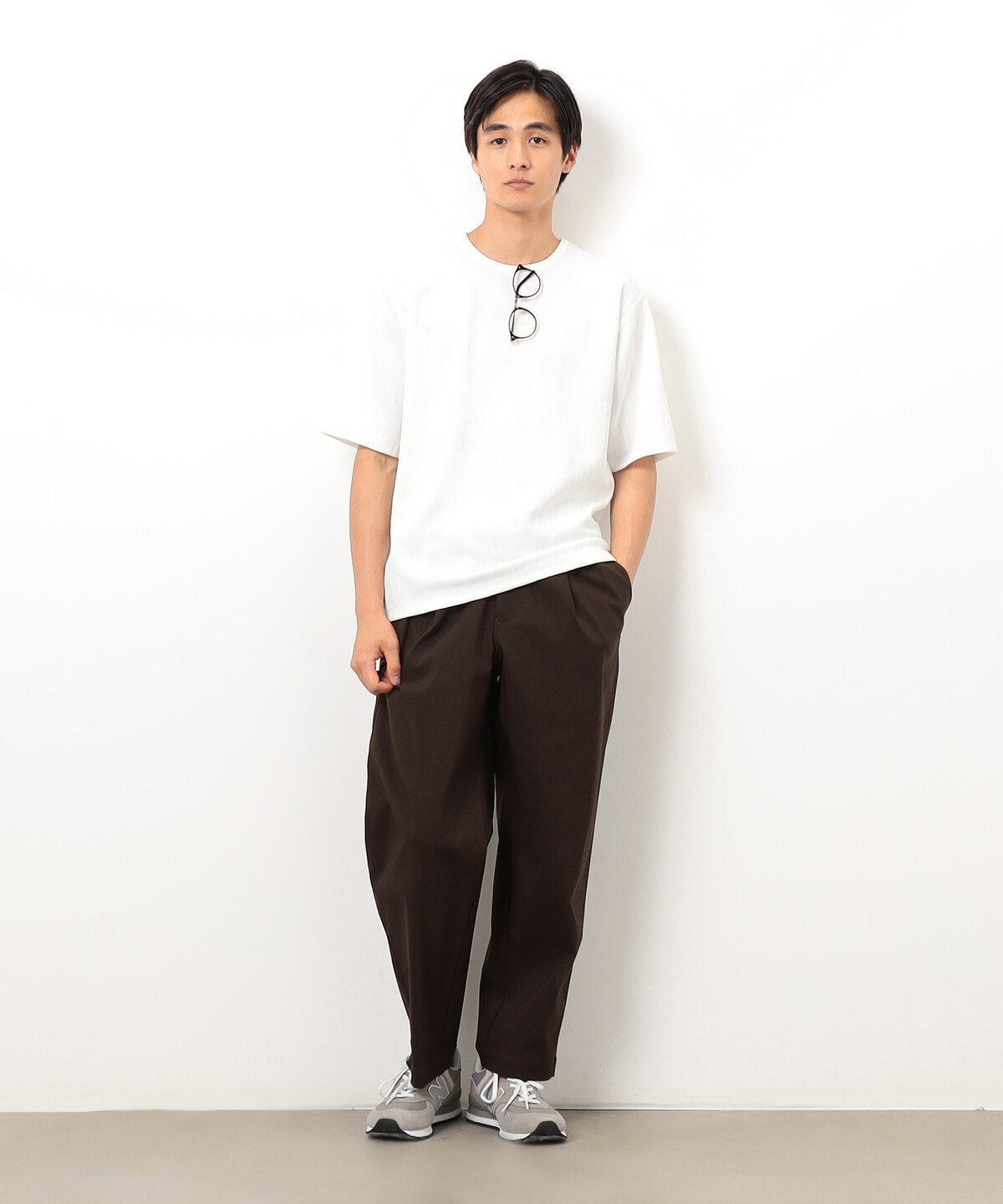 リンクス ストライプTシャツ コムサイズム トップス カットソー・Tシャツ ホワイト ブラック