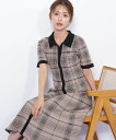 JILL by JILL STUART ビッグチェックニットワンピース ジル バイ ジル スチュアート ワンピース・ドレス ワンピース ホワイト ブラック ベー...