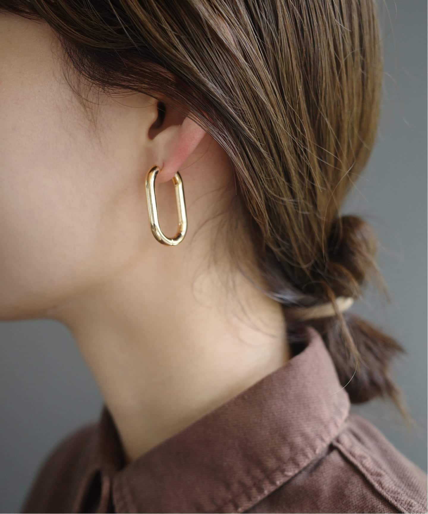 SLOBE IENA Theia Jewelry/テイア ジュエリー スクエアフープピアス 71012E0020 スローブ イエナ アクセサリー・腕時計 ピアス ゴールド【送料無料】のサムネイル